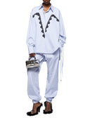 La chemise ATTico White et Navy Blue