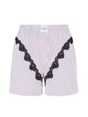 The Attico White And Purple Shorts