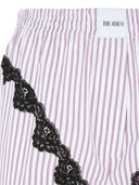 The Attico White And Purple Shorts