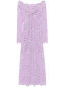 Vestido de encaje largo de Rabanne con escote del barco