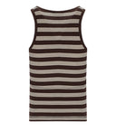 Ganni Brown Ribbed Top