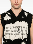 Mm6 Maison Margiela Tank Top With Numbers Motif