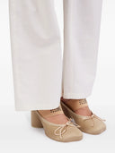 MM6 Maison Margiela Balet Mules z logo 70 mm