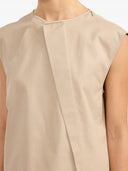 Mm6 Maison Margiela Dress With Cap Sleeves And Pleats