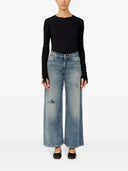 MM6 Maison Margiela szerokie jeansy z zaniedbaniem