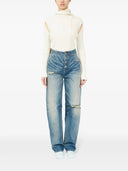 Mm6 Maison Margiela Straight Jeans With A Worn Effect