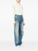 Mm6 Maison Margiela Straight Jeans With A Worn Effect