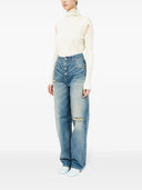 Mm6 Maison Margiela Straight Jeans With A Worn Effect