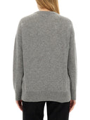 Burberry cashmere sweater med kilt pin