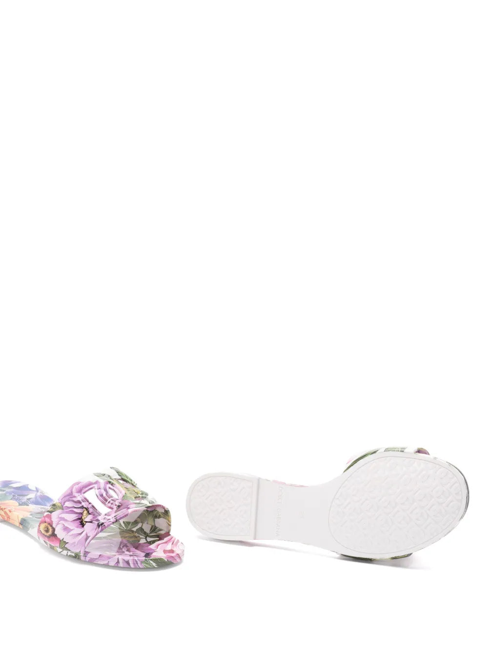 Dolce & Gabbana Floral Slide Sandals