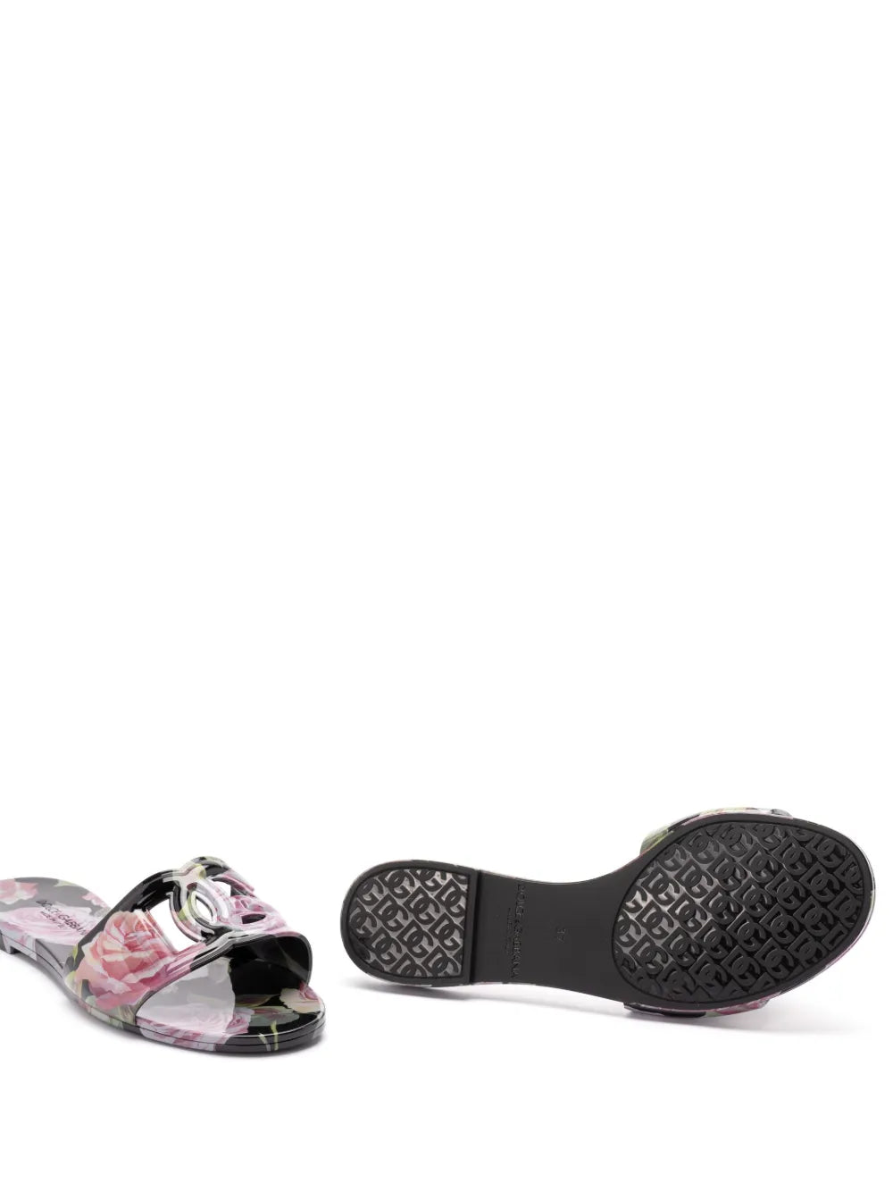 Dolce & Gabbana Floral Slide Sandals