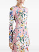 Dolce & Gabbana Floral Midi Dress In Silk Blend