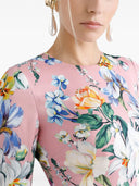 Dolce & Gabbana Floral Midi Dress In Silk Blend