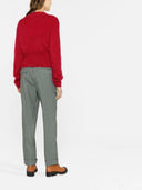 Parosh Parosh Fine Check Tapered Cropped Trousers
