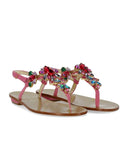 Paolo Ferrara Fuchsia Thong Sandal