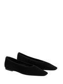 Toteme Minimalist Black Suede Ballet Flats