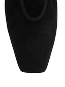 Toteme Minimalist Black Suede Ballet Flats