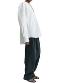 Camicia da collo bianco toteme