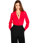 Elisabetta Franchi Body croisé rouge