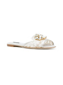 Dolce & Gabbana White Flat Sandals