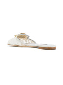 Dolce & Gabbana White Flat Sandals