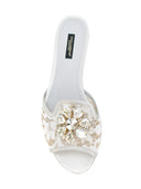 Dolce & Gabbana White Flat Sandals