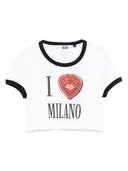 Gcds Cotton Cropped T Shirt
