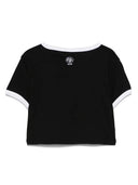 Gcds Cotton Cropped T Shirt