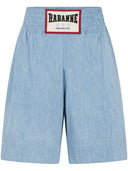 Rabanne Denim Shorts With Applique