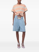 Rabanne Denim Shorts With Applique