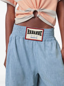 Rabanne Denim Shorts With Applique