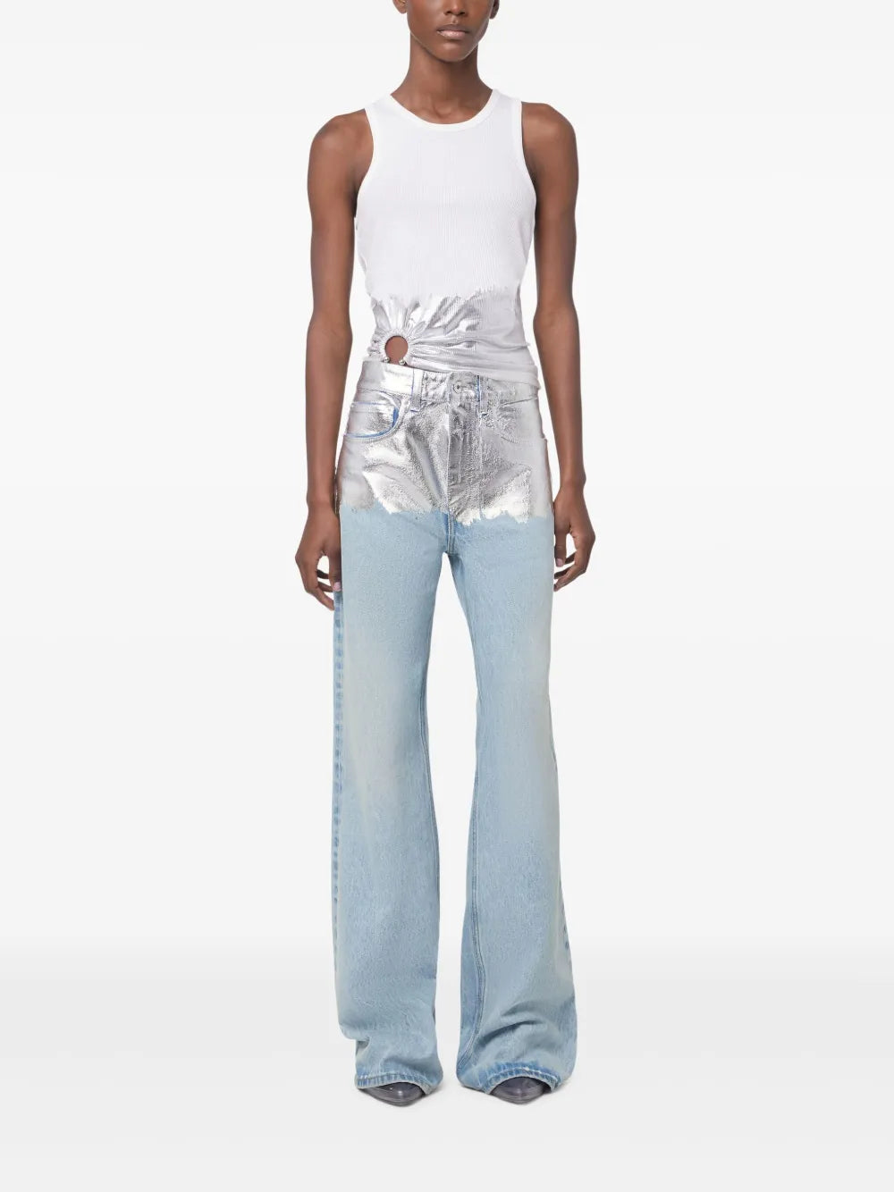 Rabanne Jeans avec des détails métalliques