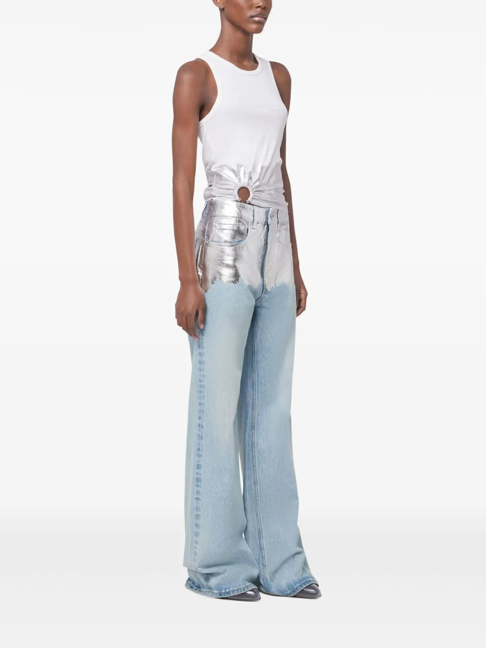 Rabanne Jeans avec des détails métalliques