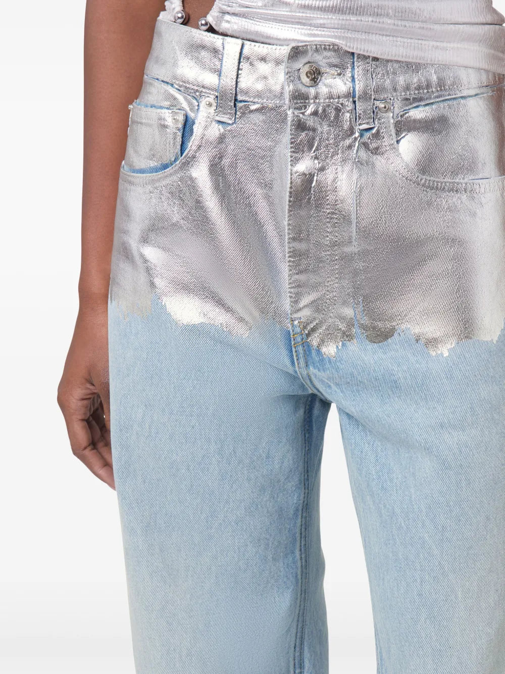Rabanne Jeans avec des détails métalliques