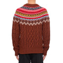 Moncler Grenoble Grenoble Fair Isle Intarsia Cable Knit Wool Jumper
