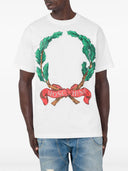 Moschino Jersey T Shirt With Laurel Print