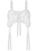 Moschino top corto con volantes
