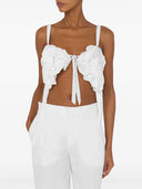 Moschino top corto con volantes