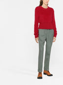 Parosh Parosh Fine Check Tapered Cropped Trousers