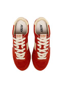 Autry Windspin Sneakers In Suede And Parrot And Rutabaga Leather
