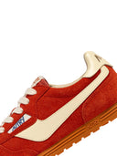 Autry Windspin Sneakers In Suede And Parrot And Rutabaga Leather