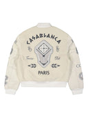 Casablanca Chenille Bomber Jacket With Patchwork Design