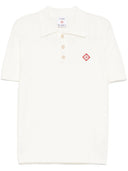 Casablanca Bouclé Polo Shirt With Embroidery