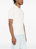 Casablanca Bouclé Polo Shirt With Embroidery