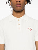 Casablanca Bouclé Polo Shirt With Embroidery