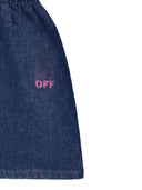 Off White Off Print Plain Denim Skirt