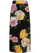 Dolce & Gabbana Midi Skirt With Floral Print