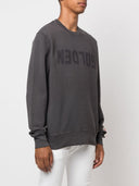 Golden Goose Golden M's Regular Sweatshirt Distressed Cotton Jersey With Logo