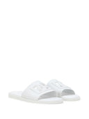 Dolce & Gabbana Open Toe Slippers With Embossed Logo