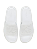Dolce & Gabbana Open Toe Slippers With Embossed Logo